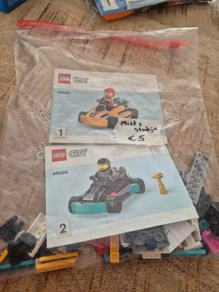 Lego City karts en racers - 60400, Lego, Ophalen of Verzenden, Inclusief minifiguren, Complete set