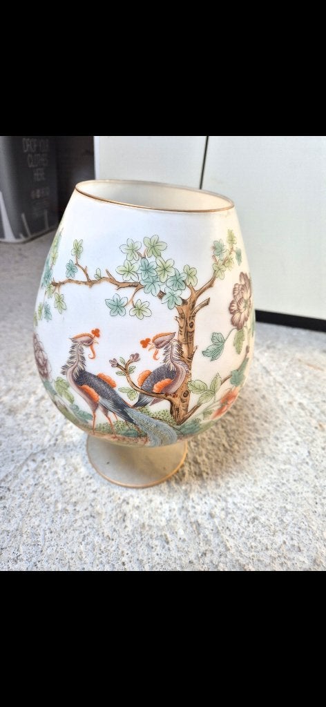 Vintage Oosterse Vaas met Vogeldecoratie, Ophalen