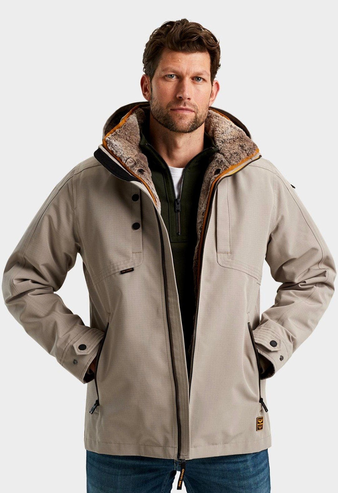 PME legend snowpack winterjas maat M nieuw, Maat 48/50 (M), Beige, Nieuw, Ophalen of Verzenden