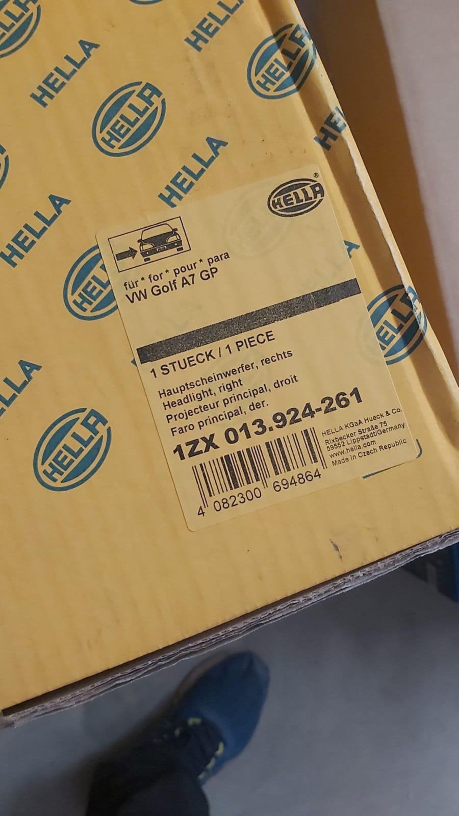 KOPLAMP HELLA GOLF 7, Ophalen