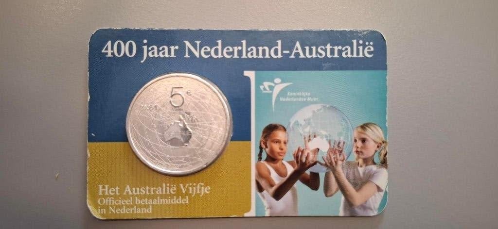 Australië vijfje originele verpakking, Postzegels en Munten, Munten | Nederland, Koningin Beatrix, Zilver, Euro's, Ophalen of Verzenden
