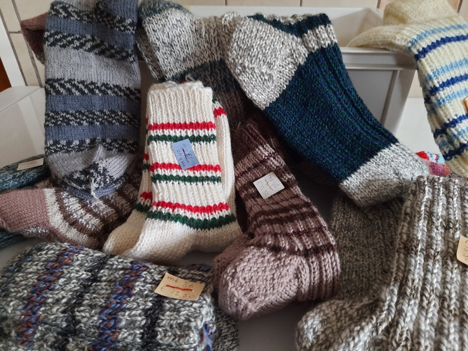 Handgebreide sokken, Ophalen of Verzenden, Nieuw, Maat 43 t/m 46, Overige kleuren