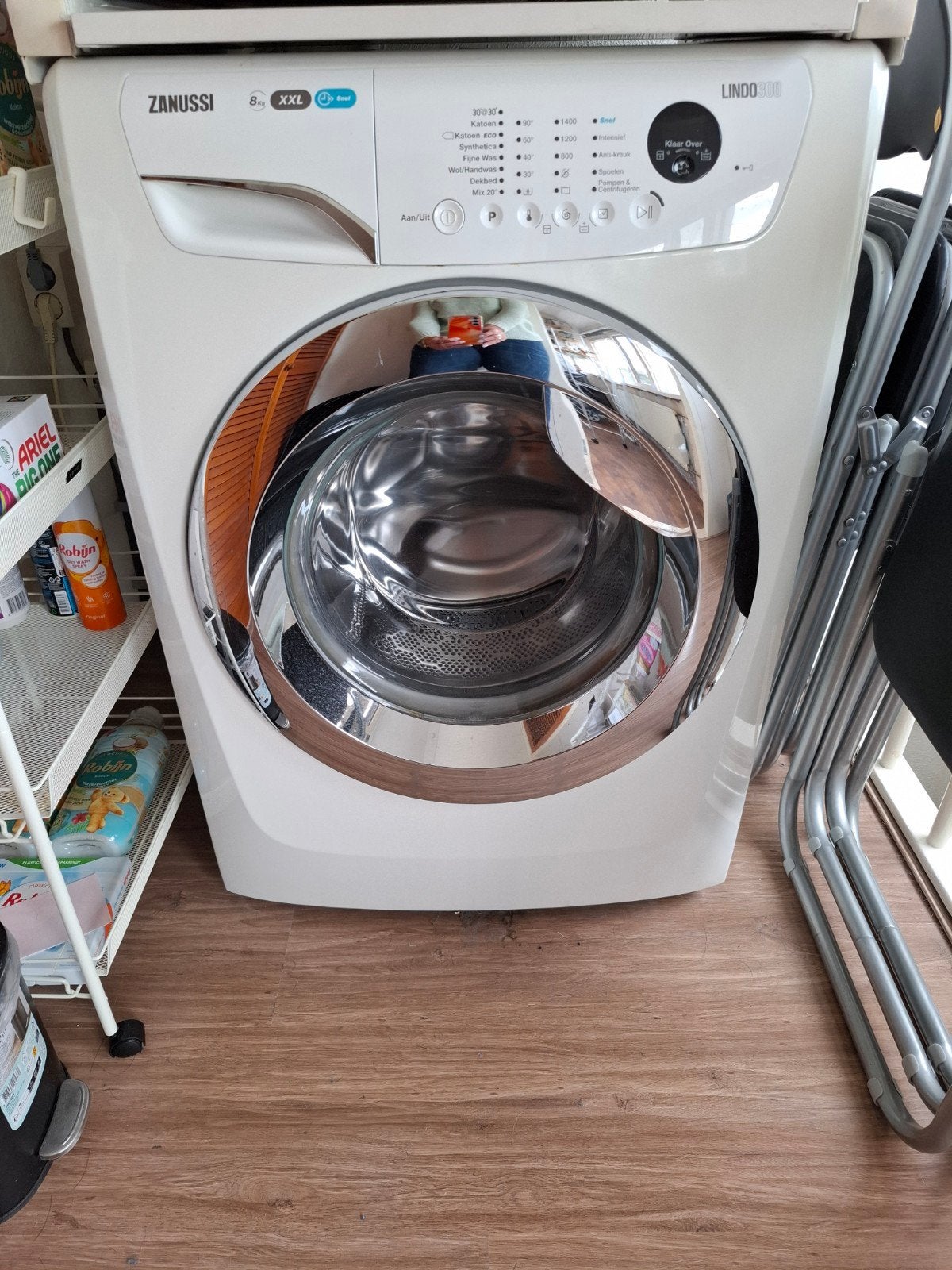 Zanussi Lindo300 Wasmachine en droger 8kg A+++, Witgoed en Apparatuur, Wasmachines, Ophalen, Gebruikt, Voorlader, 85 tot 90 cm