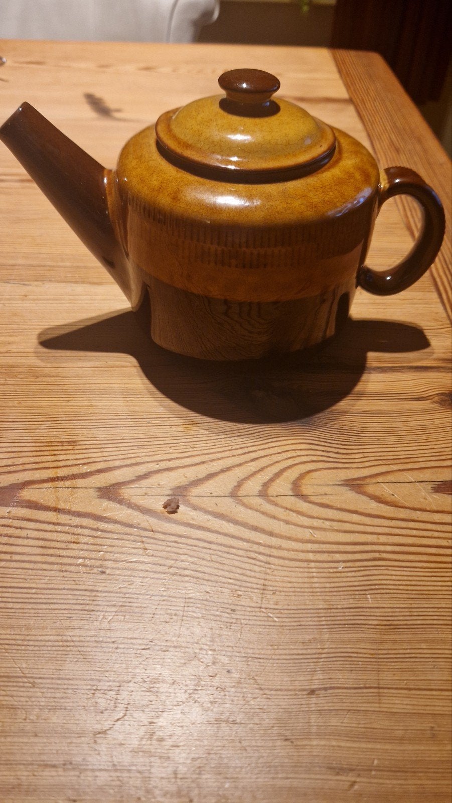 Vintage Bruine Keramische Theepot, Antiek en Kunst, Ophalen of Verzenden