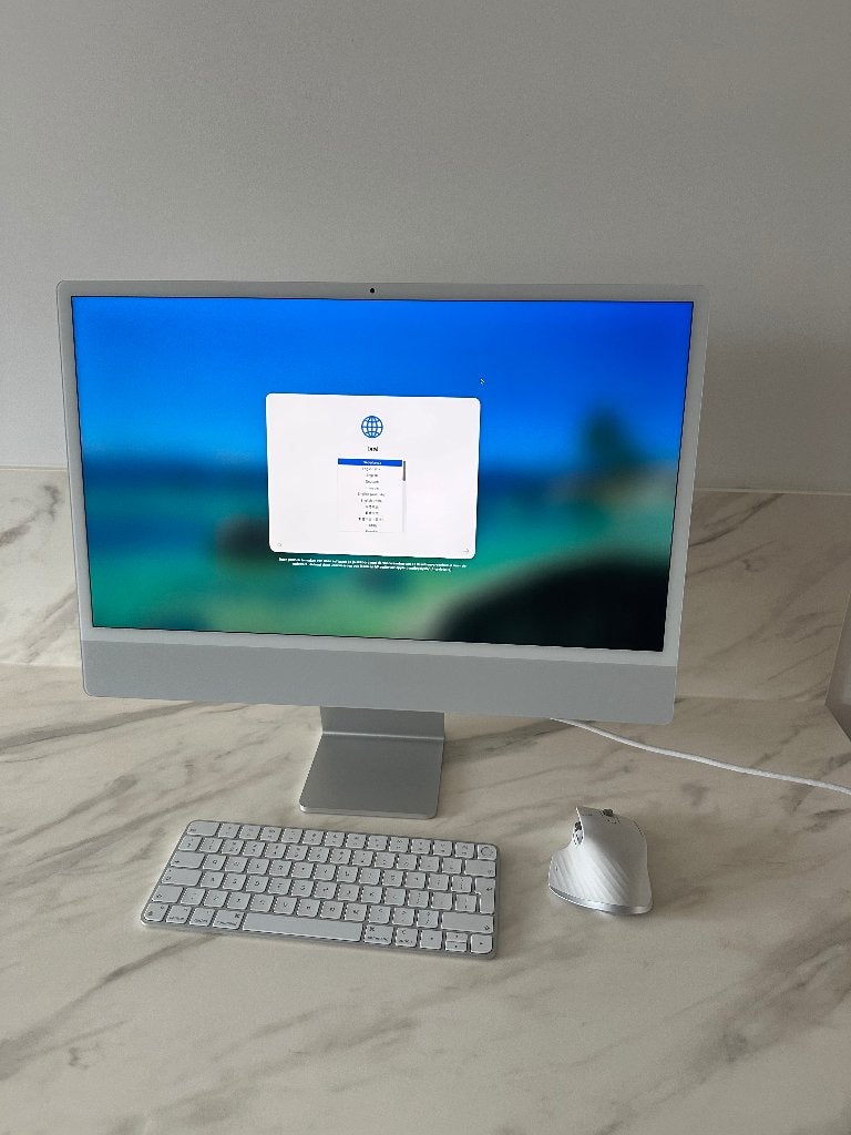 24 inch iMac silver, M1, 8CCPU/8CGPU, 16GB, 512GB, Computers en Software, Apple Desktops, SSD, IMac, Zo goed als nieuw, 3 tot 4 Ghz