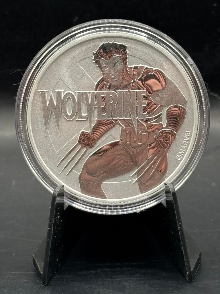 1oz Wolverine Marvel - tuvalu .9999 zilveren munt perth mint, Ophalen of Verzenden, Zilver