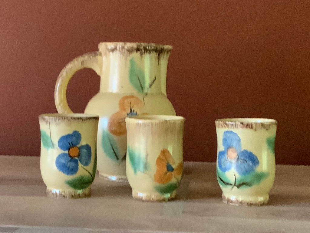 Keramieken Elsterwerda Melkkan schaal set, Ophalen of Verzenden