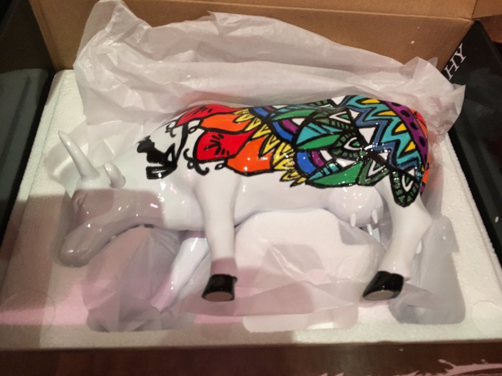 Nieuw Cow Parade koe Iracema de Luz large incl. verzending., Ophalen of Verzenden