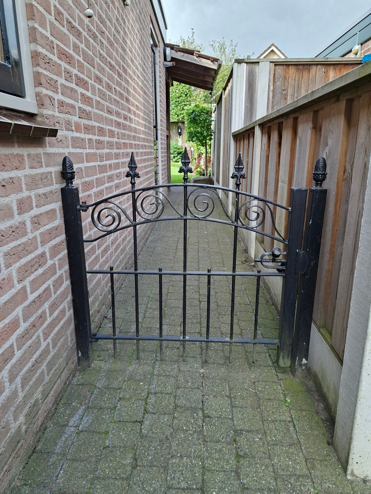 Zwart Sierhek, Tuin en Terras, Ophalen, IJzer, Sierhekwerk, Met poort