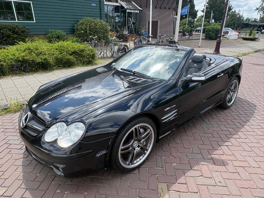 UNIEK SL65 AMG V12 BITURBO 612PK 2006, Auto's, Automaat, Zwart, Stoelverwarming, Zwart