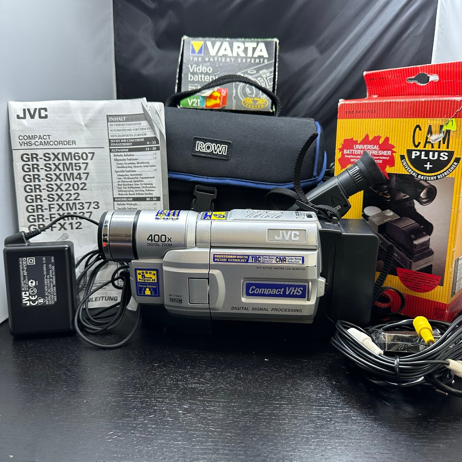 JVC Compact VHS Camcorder GR-SXM37 met accessoires, JVC, Overige soorten, D, S