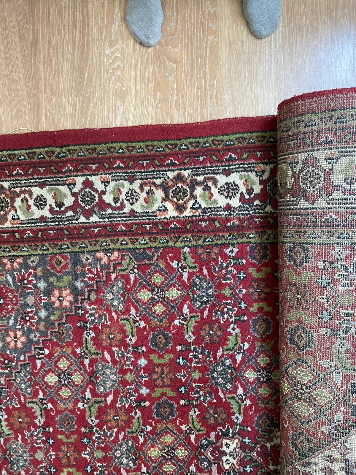 Handgeknoopt Bidjar tapijt India, zuiver wol 200x295cm, Ophalen, Gebruikt, 200 cm of meer, Rechthoekig