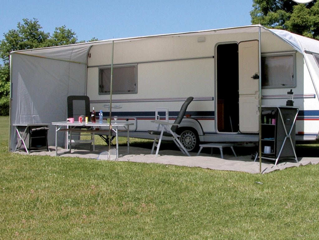 Nieuwe schuifluifel met omloopmaat 960/975 cm incl. stokken, Caravans en Kamperen, Ophalen of Verzenden, Nieuw
