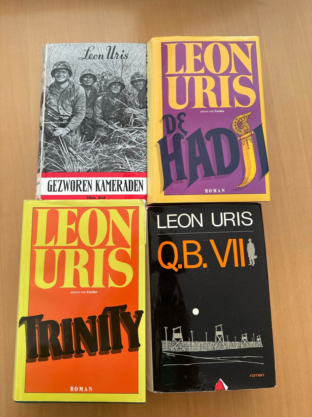 4 boeken van Leon Uris: Gezworen Kameraden, De Hadi, Trinity, Boeken, Ophalen of Verzenden, Gelezen, Nederland