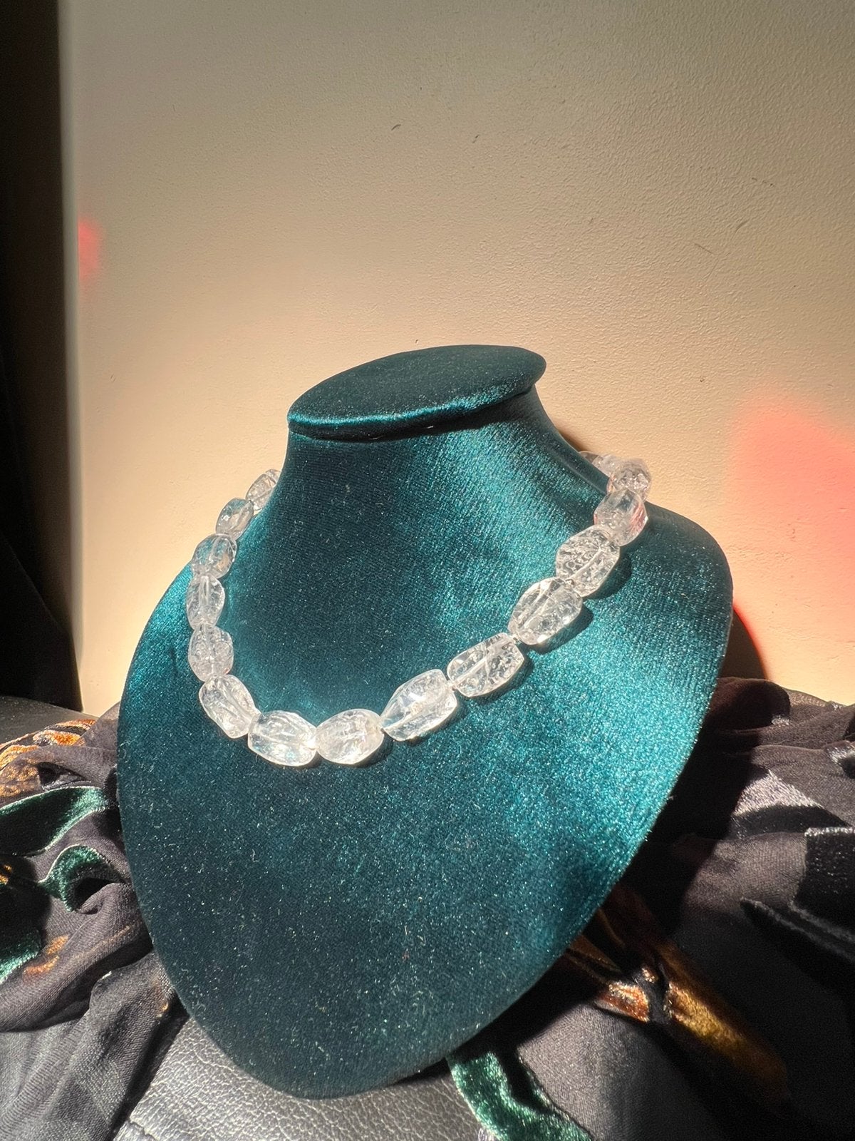 Bergkristal fire and ice iriskwarts hoge trilling eyecatcher, Sieraden, Tassen en Uiterlijk, Wit, Magnolia11, Nieuw, Ophalen of Verzenden