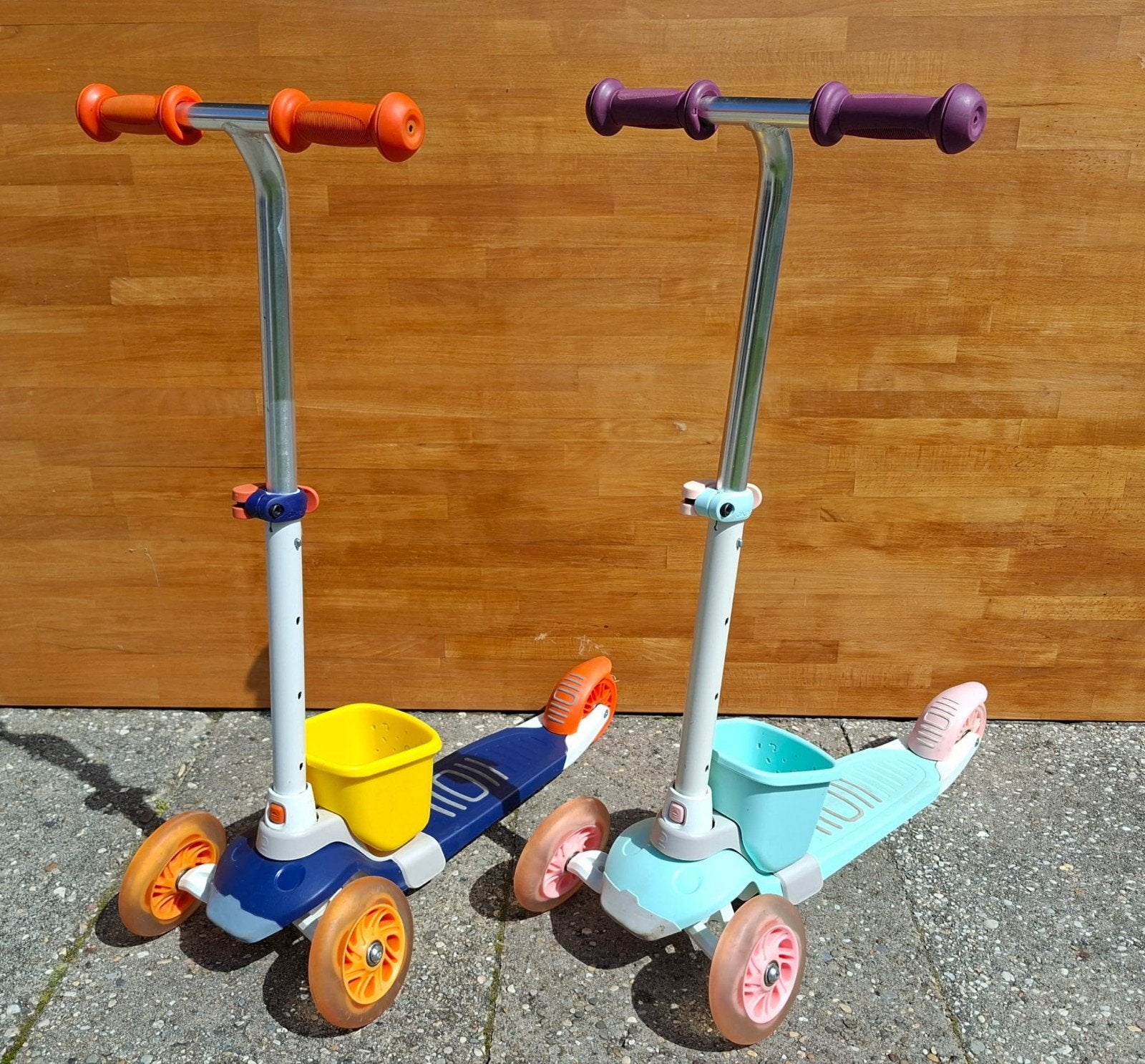 Kinderstep met 3 wielen en mandje - Diverse kleuren, Ophalen, Gebruikt, Gewone step, Onbekend