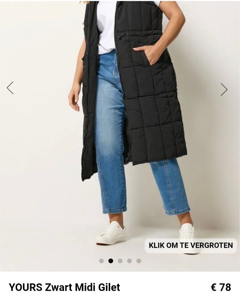 GROTE MAAT LANGE BODYWARMER, Ophalen, Nieuw, Maat 46/48 (XL) of groter, Zwart