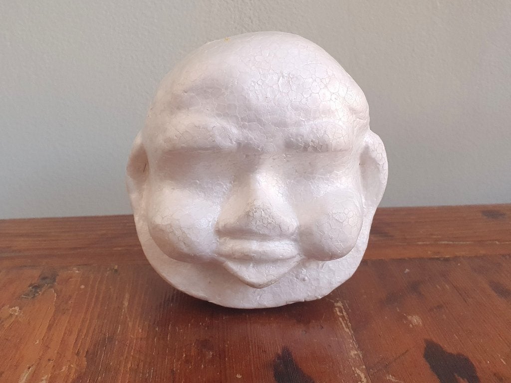 Polystyrene, piepschuim hoofd/ kerstmanhoofd, 11 cm, Ophalen of Verzenden, Nieuw, Knutselmateriaal