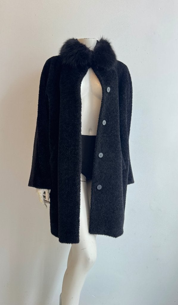 Max Mara Studio wollen zwarte jas M, Ophalen of Verzenden, Zo goed als nieuw, Zwart