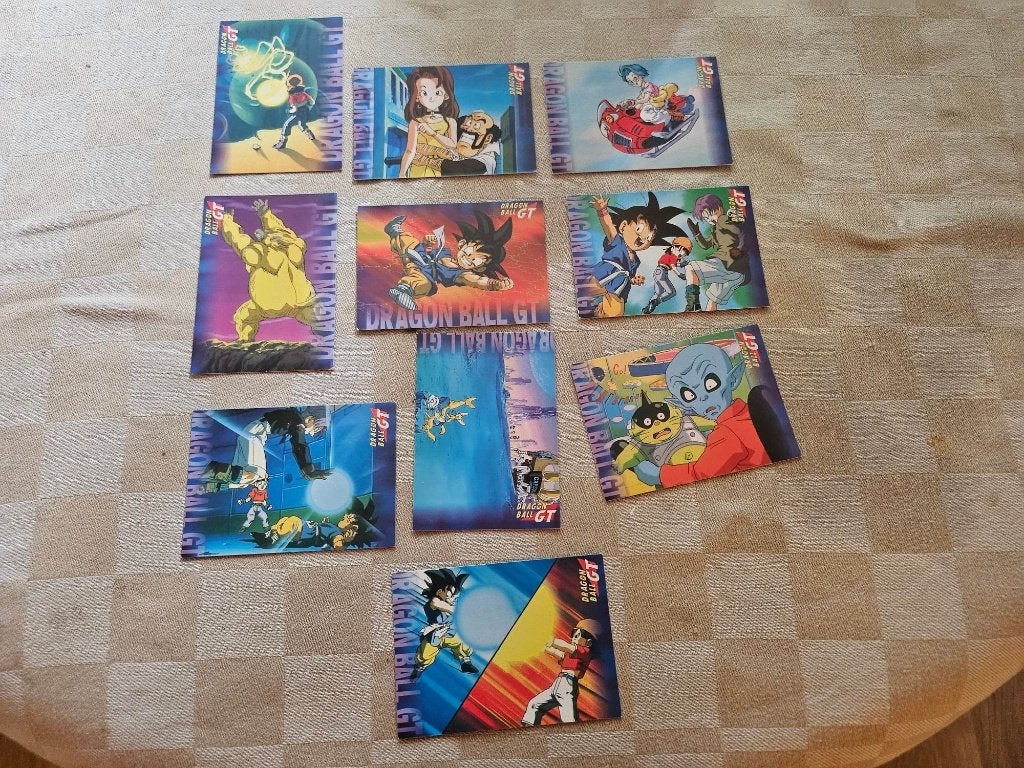 10 spaanse dragonball z kaarten van Panini, Ophalen of Verzenden, Zo goed als nieuw, Meerdere kaarten