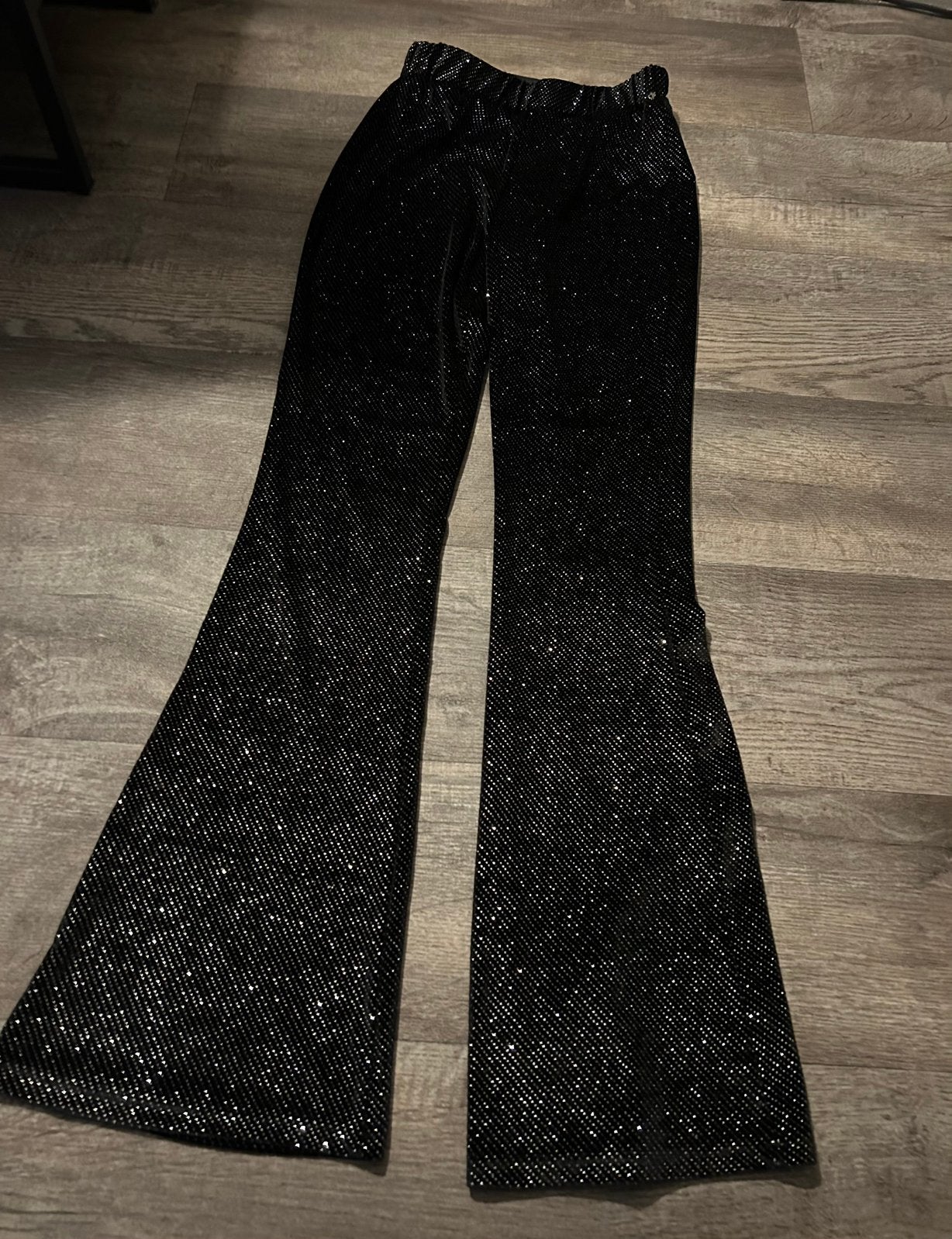 Colourful Rebel flared pants glitter, maat S, Zwart, Nieuw, Ophalen of Verzenden, Maat 36 (S)