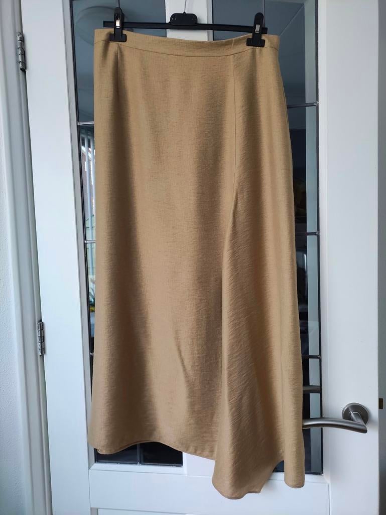 Natan Elegante Linnen Look Zomerrok - Zandbeige Maat 42, Beige, Maat 42/44 (L), Ophalen of Verzenden, Natan