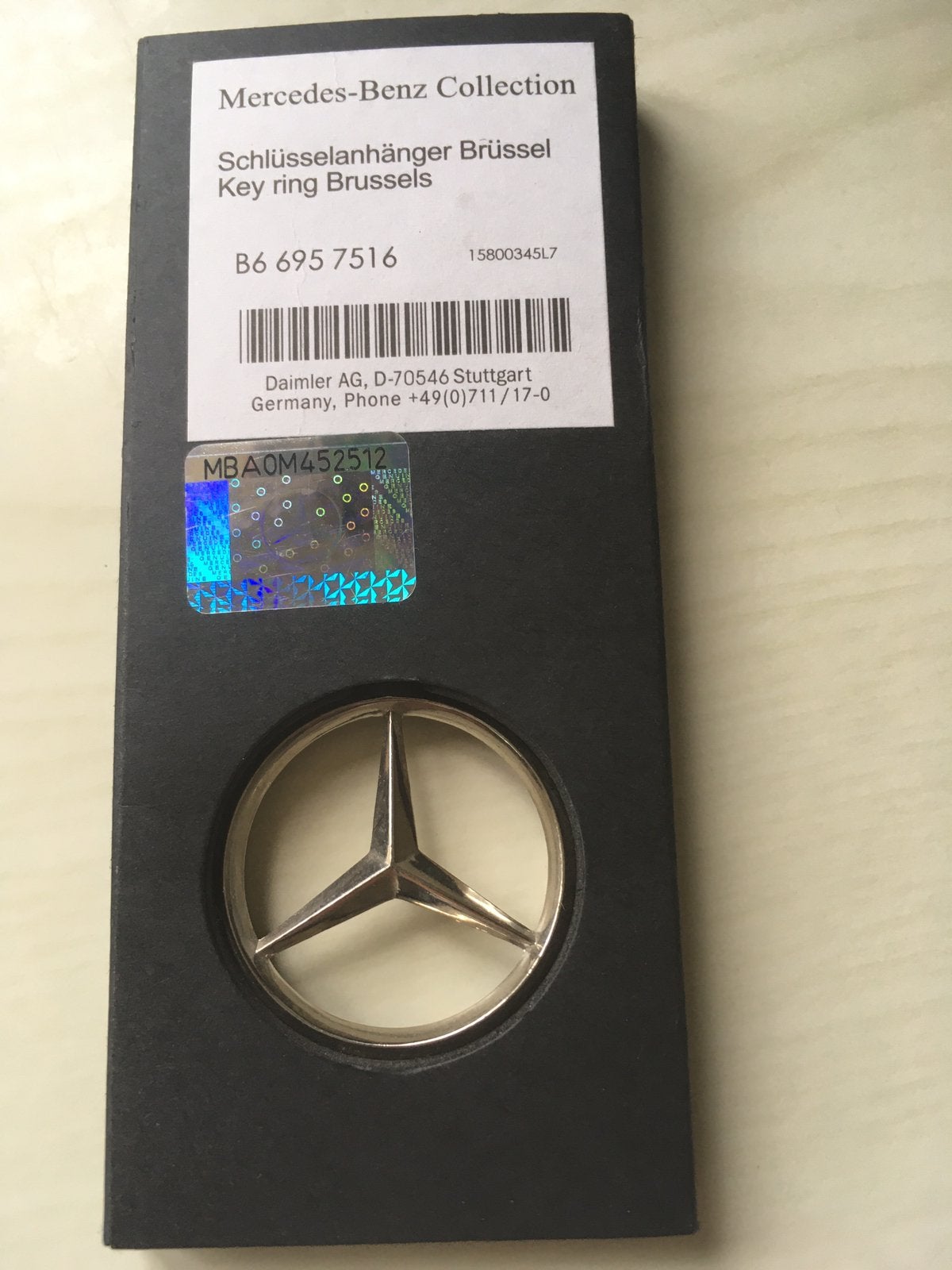 Mercedes Benz sleutelhanger model Brussel, Ophalen of Verzenden, Zo goed als nieuw