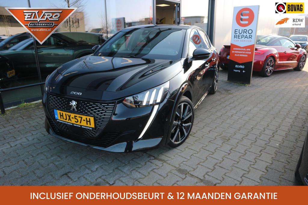 Peugeot 208 1.2 PureTech GT-Line LEDER MASSAGE NAVI CAMERA A, 12 maanden, 101 pk, Gebruikt, Zwart