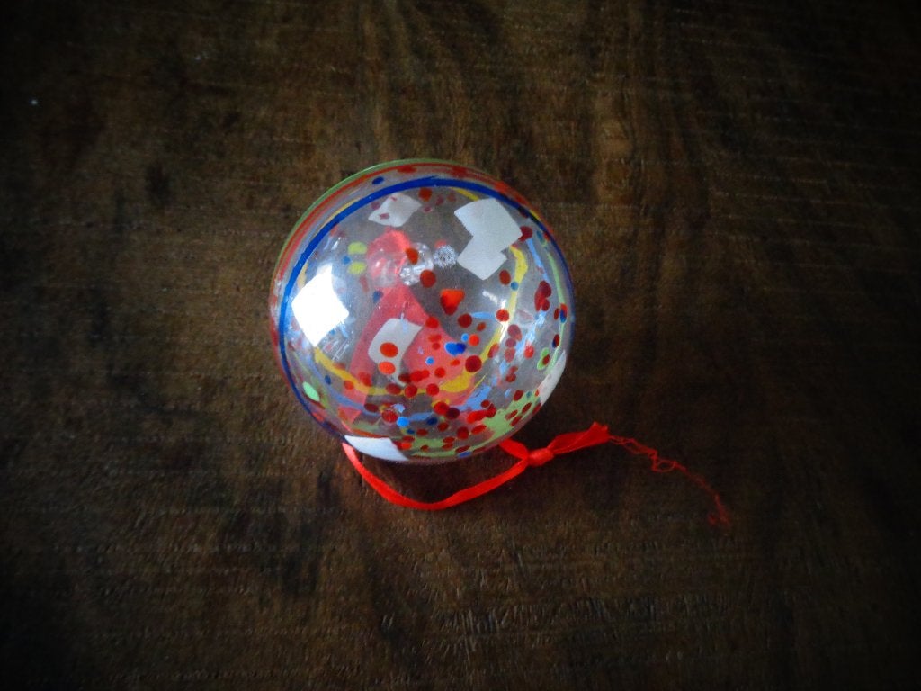Prachtige glazen, meerkleurige kerstbal, Ophalen of Verzenden, Nieuw