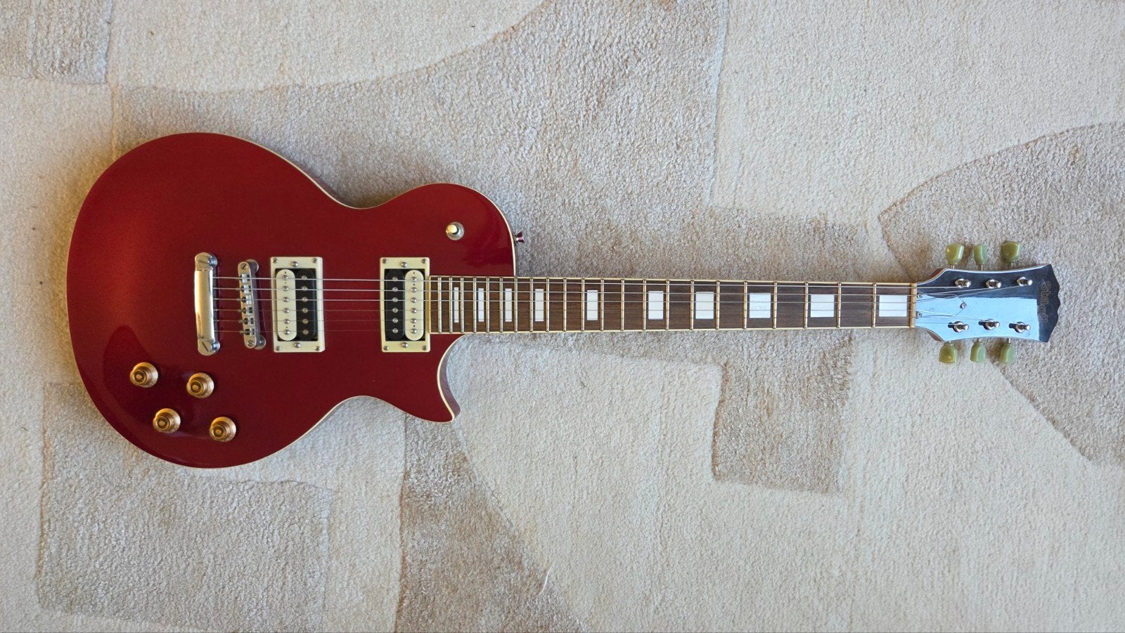 Stagg SEL-ZEB-MRD elektrische gitaar, Ophalen of Verzenden, Zo goed als nieuw, Solid body, Overige merken