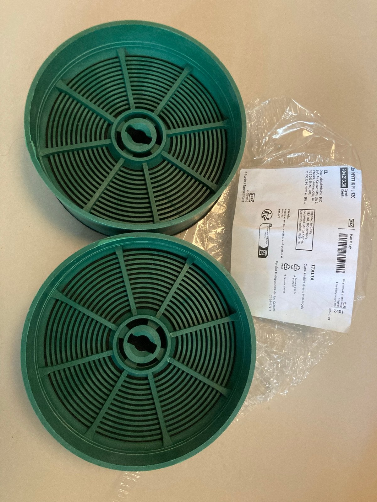 IKEA NYTTIG FIL 120 2x koolstoffilter, Ophalen of Verzenden, Nieuw, Afzuiger