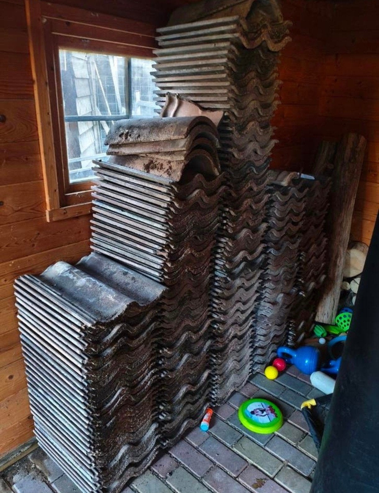 Gratis dakpannen - Tegelen Holland, Ophalen, Gebruikt, Steen of Klei, 15 m² of meer