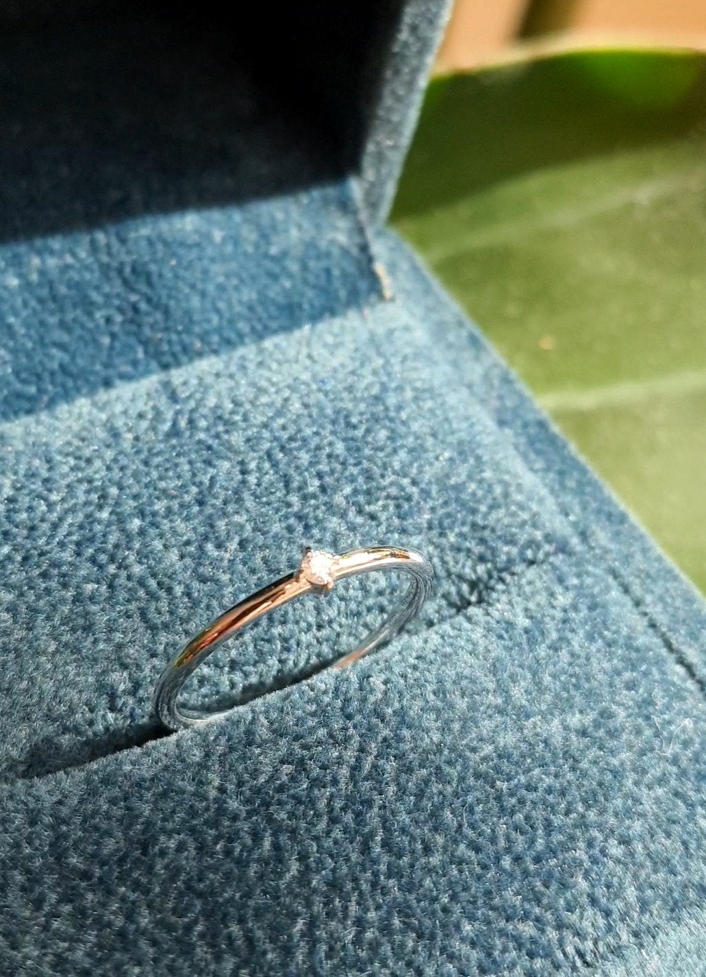 14k Witgouden Ring met Lab Diamant – Maat US 6 (16,5 mm), Verzenden, Wit, Dame, Goud