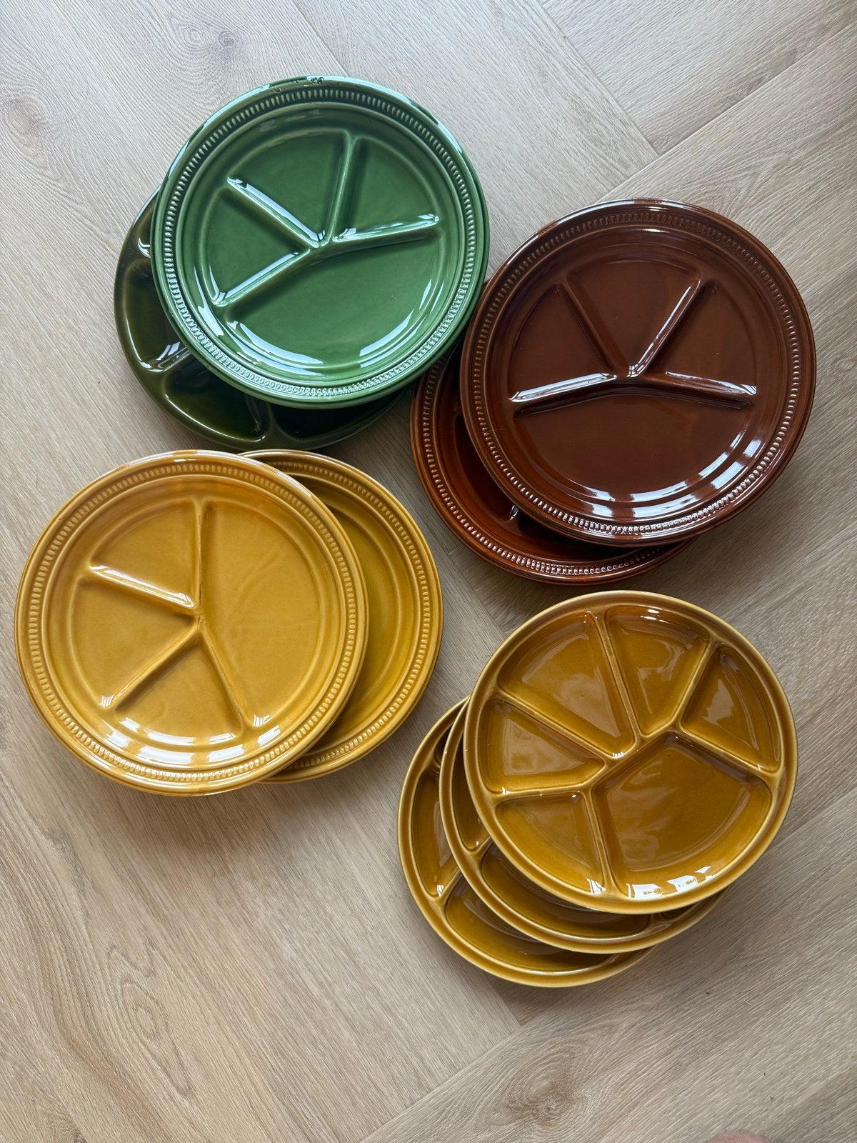 Vintage retro vakborden / fondueborden jaren 70 – diverse kl, Ophalen of Verzenden