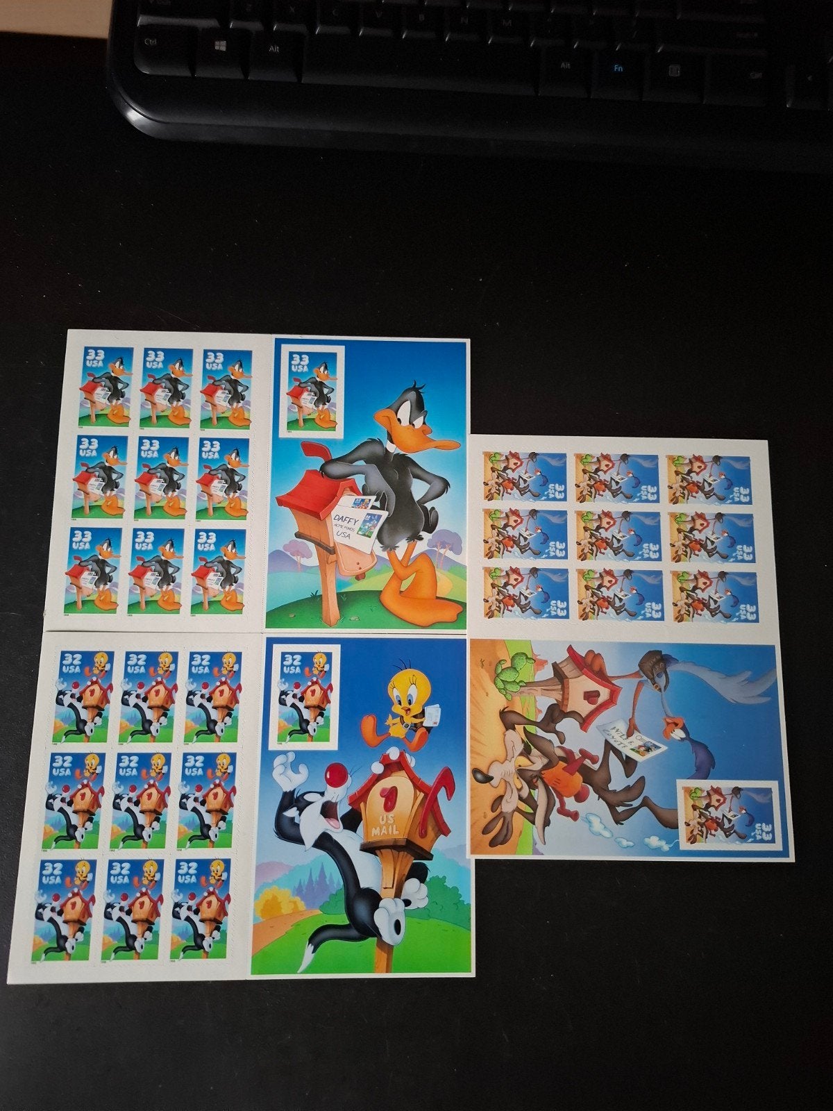 USA Postzegelvellen: Daffy Duck, Wile E. Coyote, Tweety, Ophalen of Verzenden, Postfris, Noord-Amerika