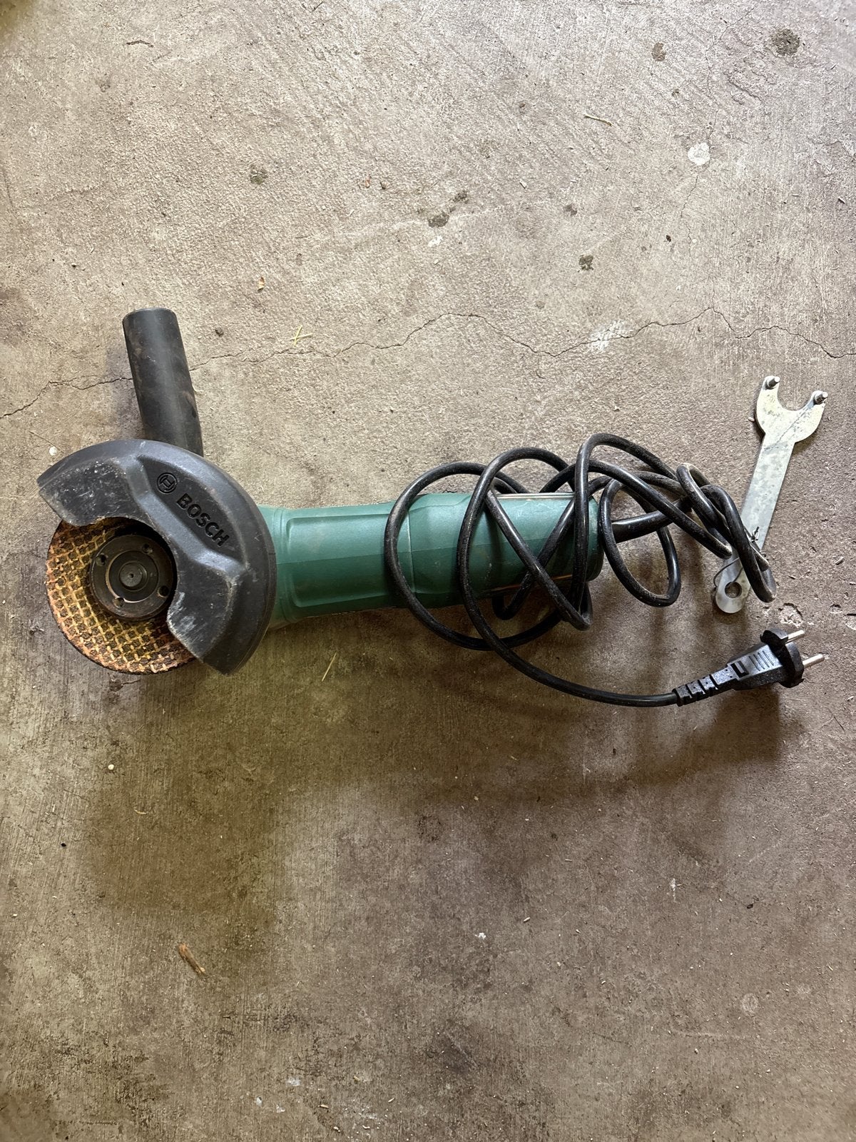 Bosch haakse slijper, Ophalen, Gebruikt