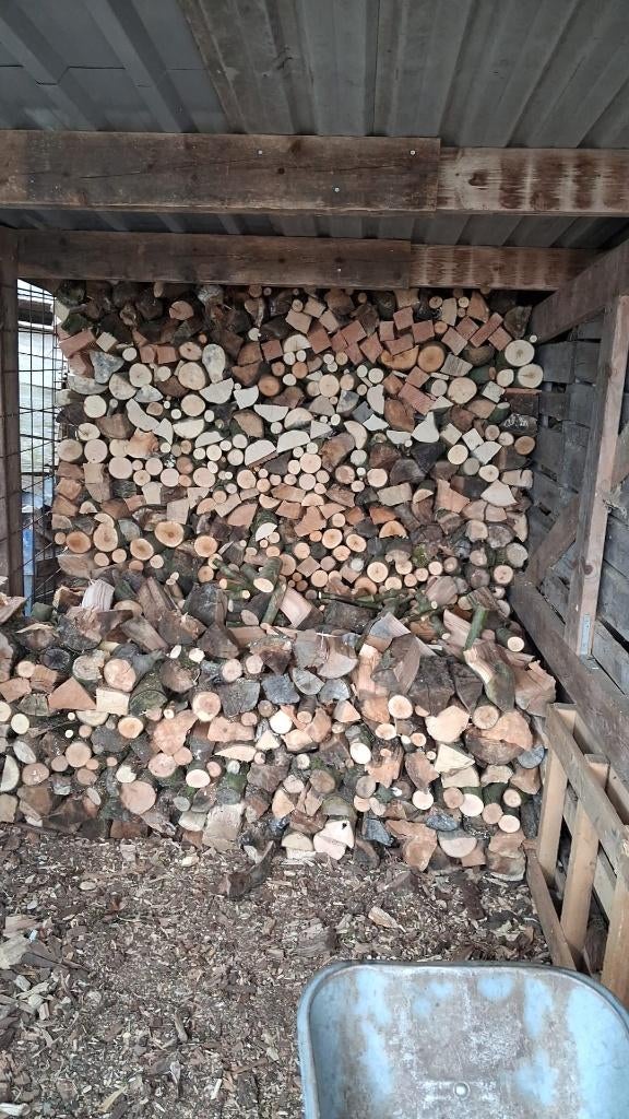 Openhaardhout, gedroogd, gekloofd en gemengd, 6 m³ of meer, Verzenden, Overige houtsoorten, Blokken