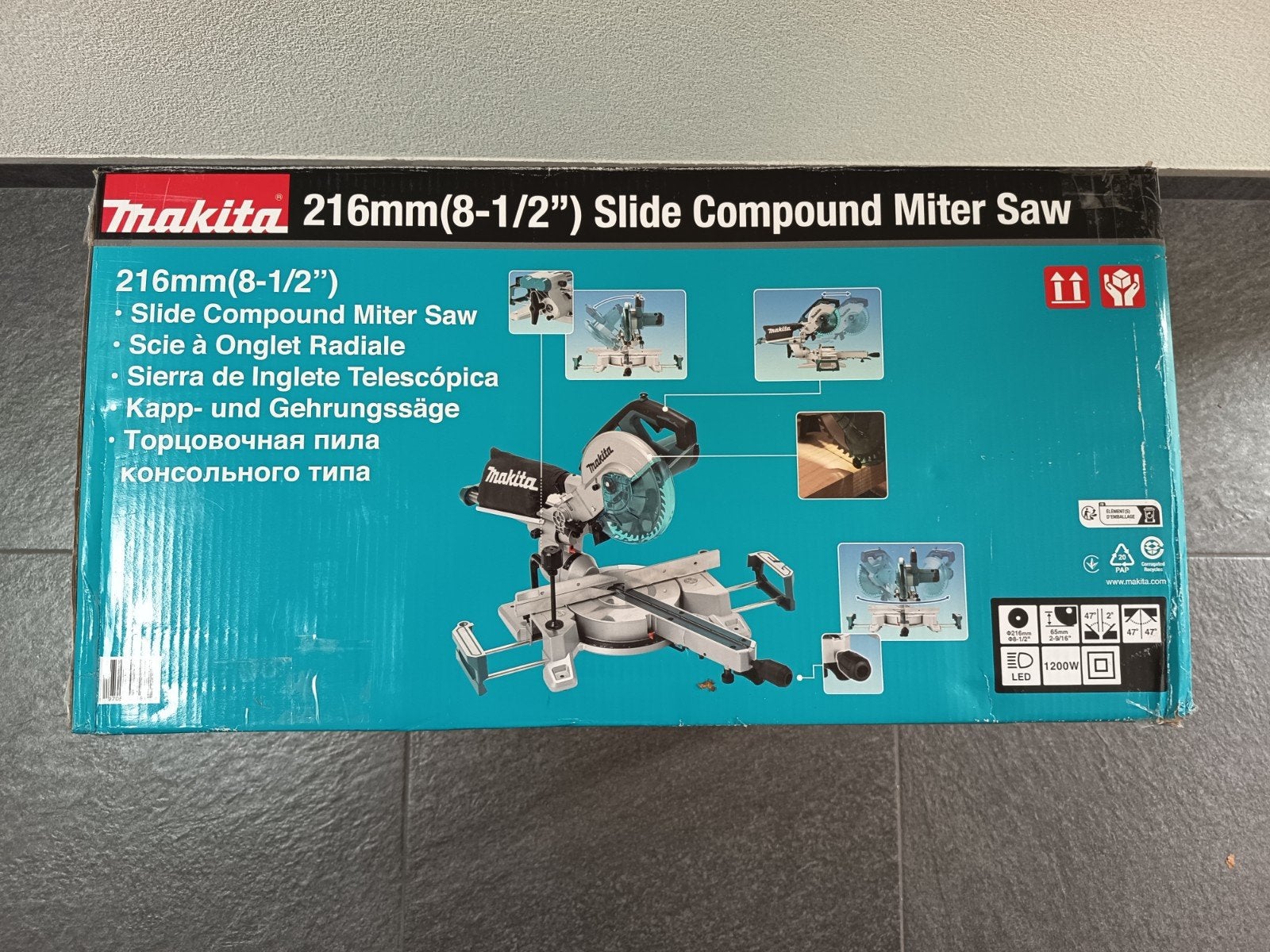 Makita afkortzaag nieuw vaste prijs, 70 mm of meer, Nieuw, Ophalen of Verzenden, Afkortzaag