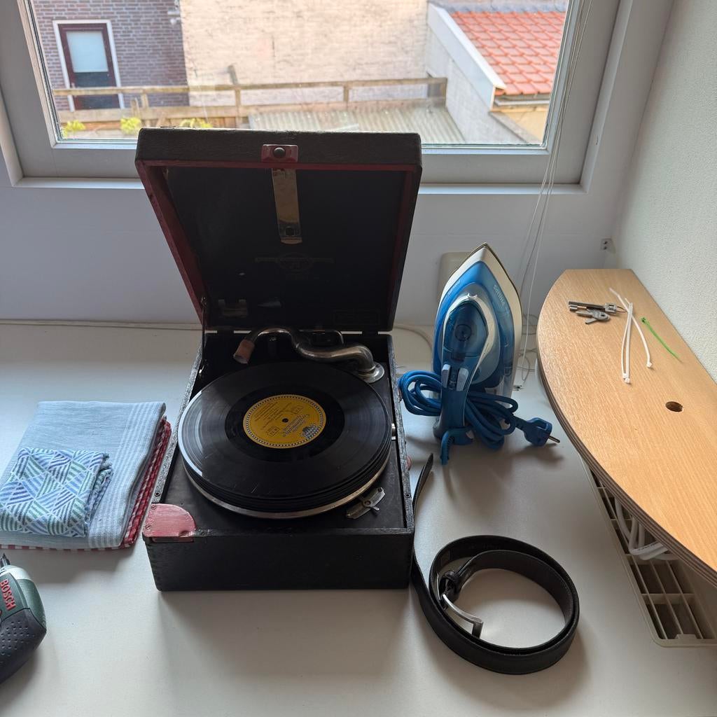Antieke 78 toeren platenspeler - Afhalen Harderwijk, Audio, Tv en Foto, Platenspelers, Ophalen, Gebruikt, Platenspeler, Overige merken