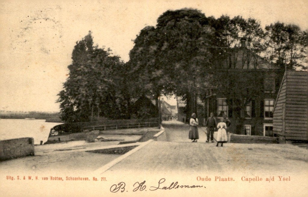 Capelle aan de IJsel Oude Plaats uitg v Nooten no 211 # 560, Verzamelen, Ansichtkaarten | Nederland, Verzenden, Voor 1920, Gelopen