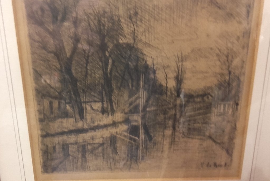 Ets Vaart door Pieter de Regt, Ets, 17 cm, 15 cm, Landschap