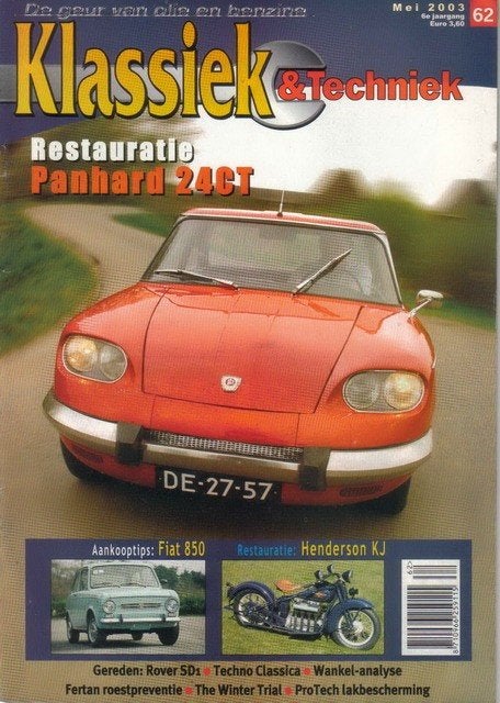 Klassiek & Techniek 62 2003: Panhard 24CT - Rover SD1 - Fiat, Ophalen of Verzenden, Gelezen, Algemeen