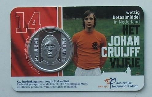 Coincard Johan Cruijff, Ophalen of Verzenden, Koningin Beatrix, Euro's, Zilver