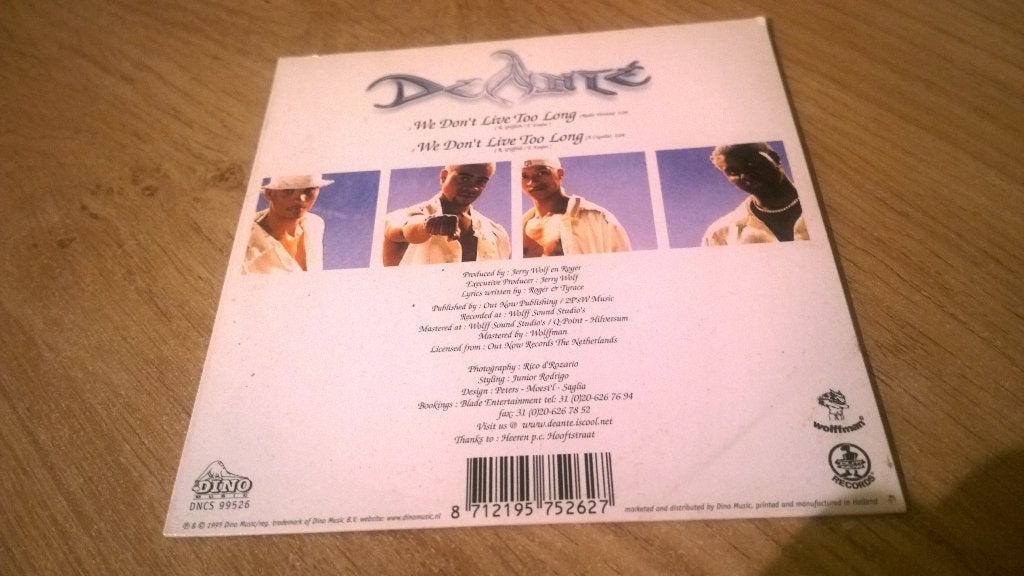 Deanté ‎– We Don't Live Too Long , cardboard sleeve, Ophalen, Gebruikt, Hiphop en Rap