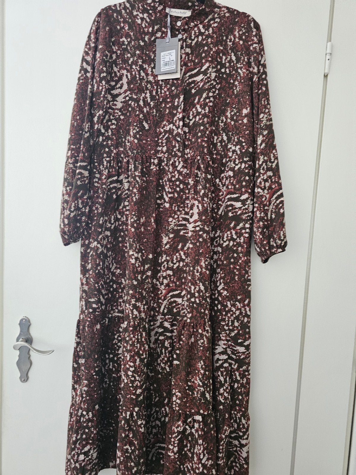 Amélie & Amélie Eveline 07 Maxi Jurk Maat L, Kleding | Dames, Bruin, Maat 42/44 (L), Nieuw, Ophalen of Verzenden
