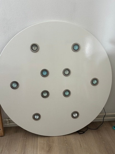 plafondlamp met 10 spotjes, Ophalen, Dimbaar, Wit, Overige merken