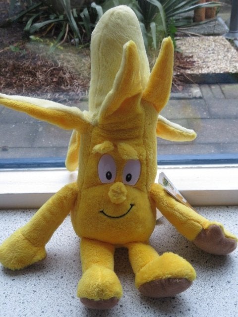 Banaan merk TCC Global Goodness Gang meet ca 38 cm, Geel, Overige typen, Ophalen of Verzenden, Wasbaar