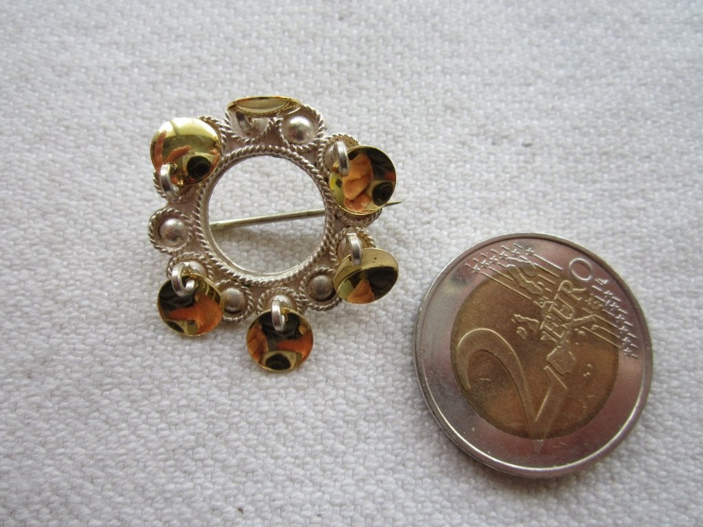 2.   Schitterende oude broche, zilver 830,  klein, Ophalen, Zilver, Broche