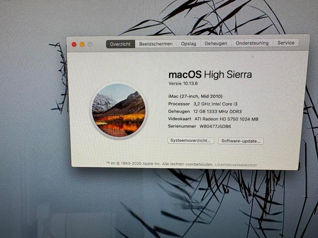 iMac (27-inch, Mid 2010) met Toetsenbord, Muis, Trackpad, Ophalen, Gebruikt, HDD, IMac