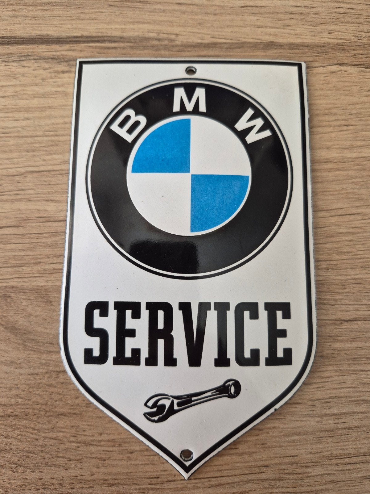 BMW Service Emaille Bord 9x15 cm, Verzamelen, Ophalen of Verzenden